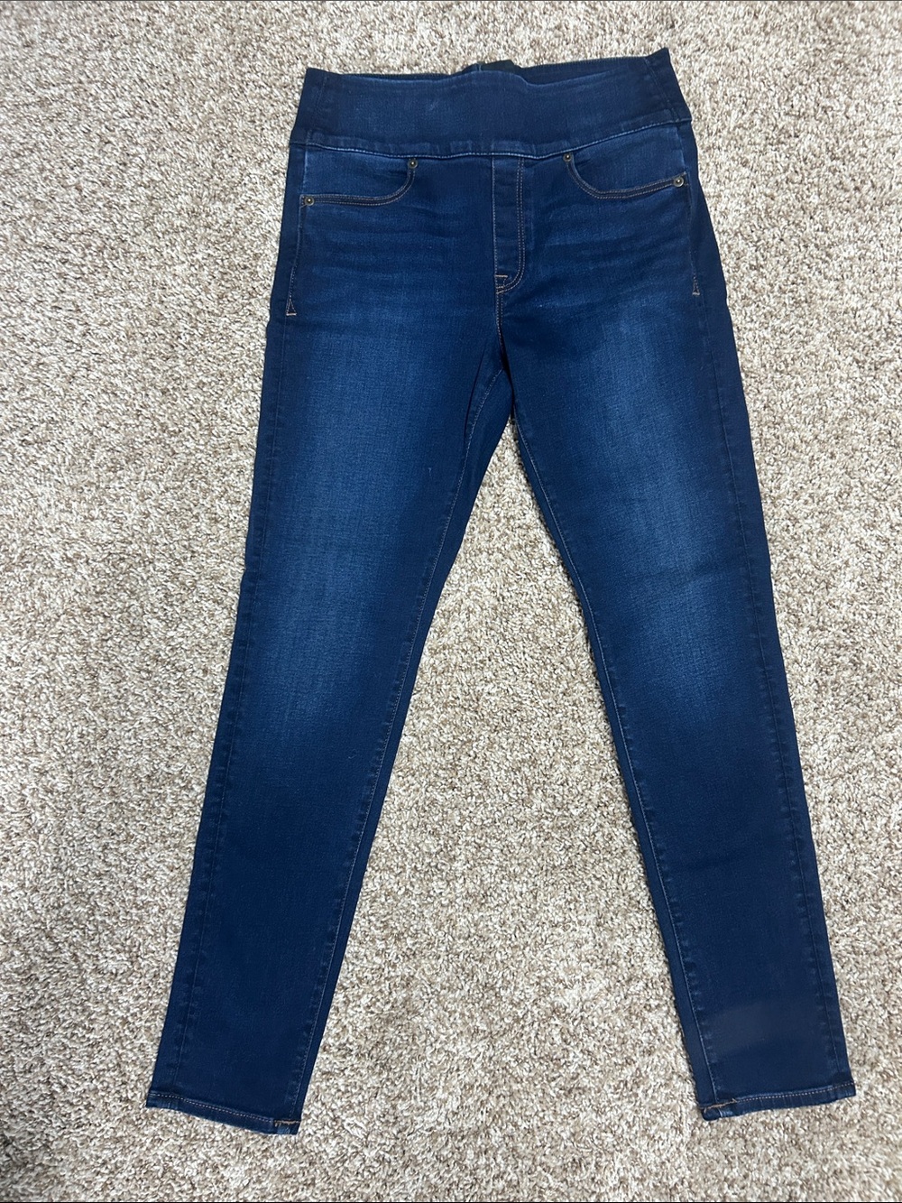 SPANX Signature Waist Skinny Jeggings in Dark Blue